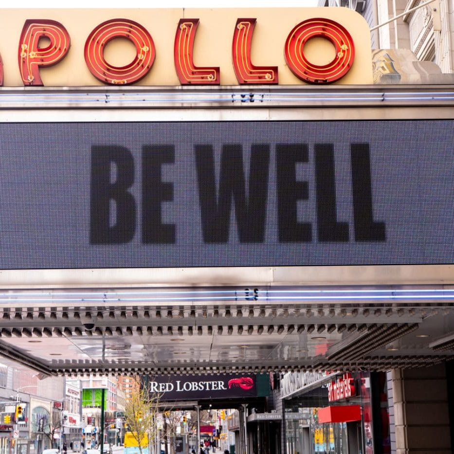 Marquee, Apollo Theater, 253 West za125th St. Harlem, April 4, 2020