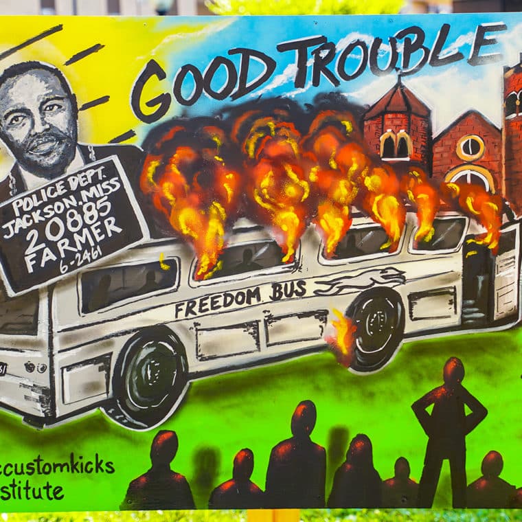 Big Six Murals 5: James Farmer Jr., by Mohammed Gafar