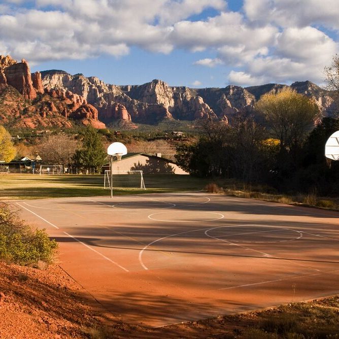 Public School Playground, Sedona, Arizona; 2009. Photo By Bill Bamberger.