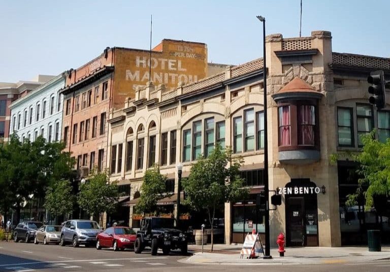 Historic main street in Boise, Idaho.